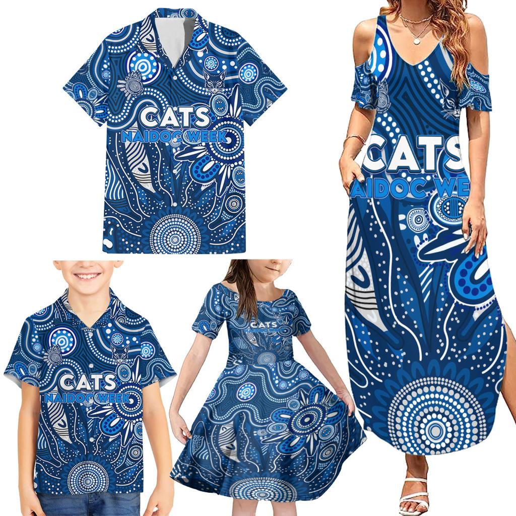 Personalised Cats NAIDOC Week 2024 Family Matching Summer Maxi Dress and Hawaiian Shirt Aussie Aboriginal Art