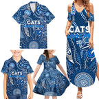 Personalised Cats NAIDOC Week 2024 Family Matching Summer Maxi Dress and Hawaiian Shirt Aussie Aboriginal Art
