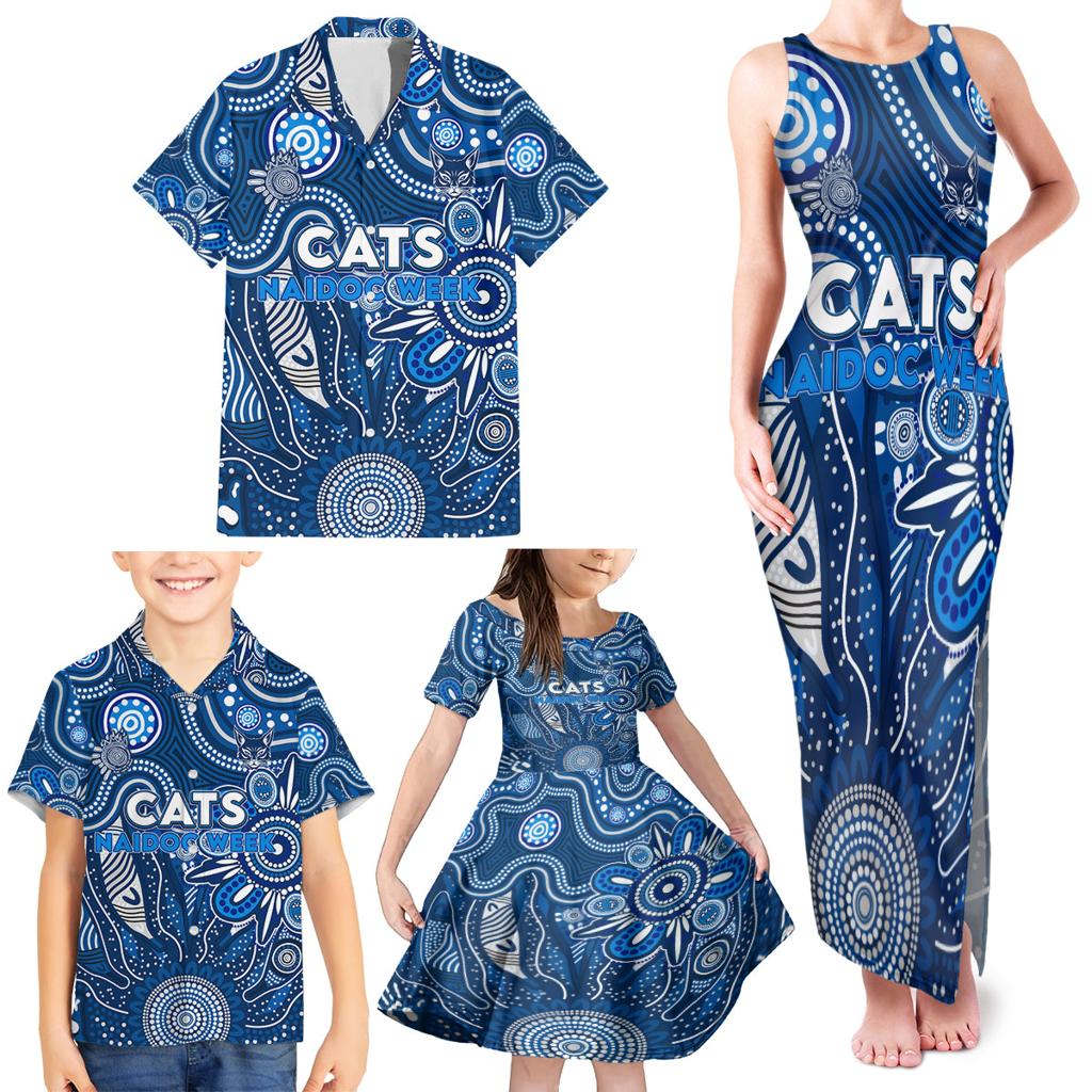 Personalised Cats NAIDOC Week 2024 Family Matching Tank Maxi Dress and Hawaiian Shirt Aussie Aboriginal Art