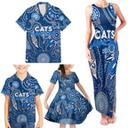 Personalised Cats NAIDOC Week 2024 Family Matching Tank Maxi Dress and Hawaiian Shirt Aussie Aboriginal Art