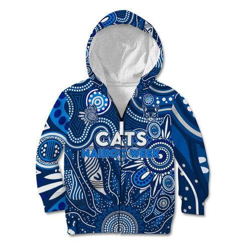 Personalised Cats NAIDOC Week 2024 Kid Hoodie Aussie Aboriginal Art