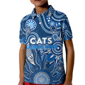 Personalised Cats NAIDOC Week 2024 Kid Polo Shirt Aussie Aboriginal Art