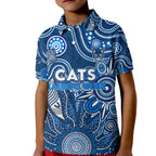 Personalised Cats NAIDOC Week 2024 Kid Polo Shirt Aussie Aboriginal Art