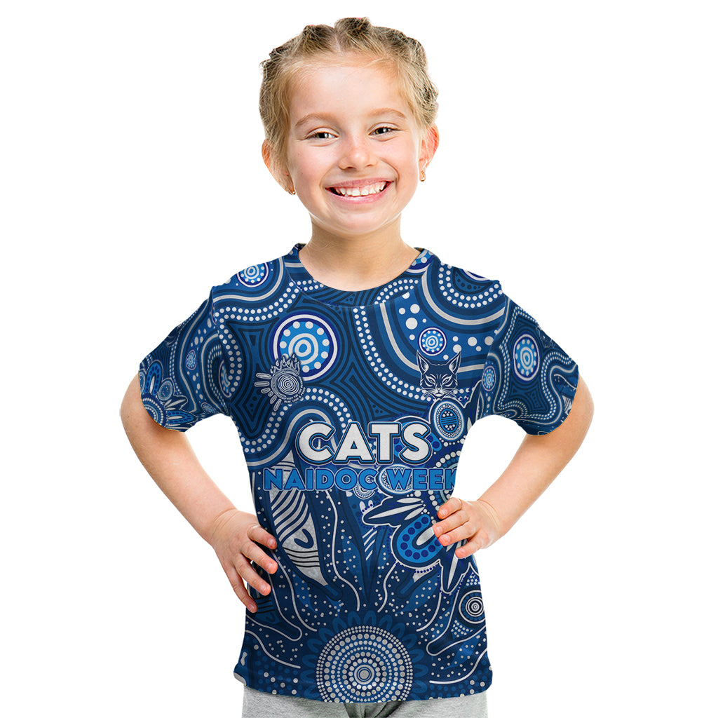 Personalised Cats NAIDOC Week 2024 Kid T Shirt Aussie Aboriginal Art