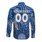 Personalised Cats NAIDOC Week 2024 Long Sleeve Button Shirt Aussie Aboriginal Art