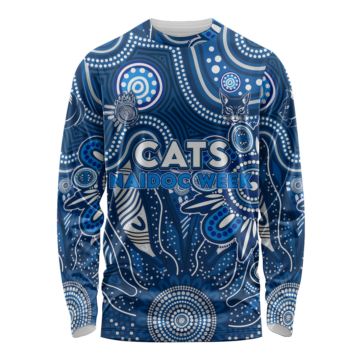 Personalised Cats NAIDOC Week 2024 Long Sleeve Shirt Aussie Aboriginal Art
