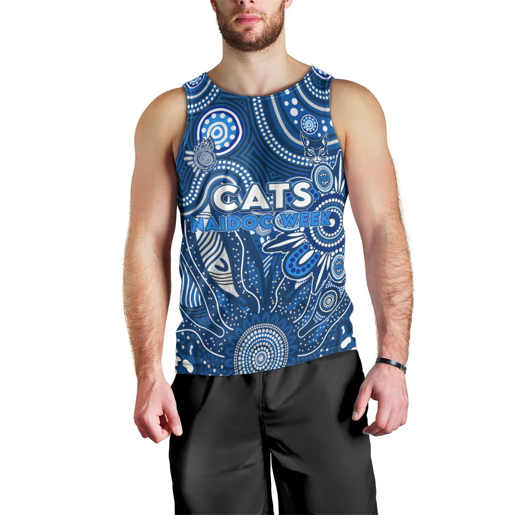 Personalised Cats NAIDOC Week 2024 Men Tank Top Aussie Aboriginal Art