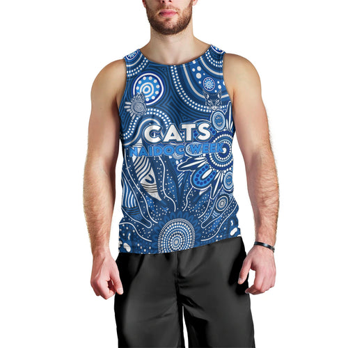 Personalised Cats NAIDOC Week 2024 Men Tank Top Aussie Aboriginal Art