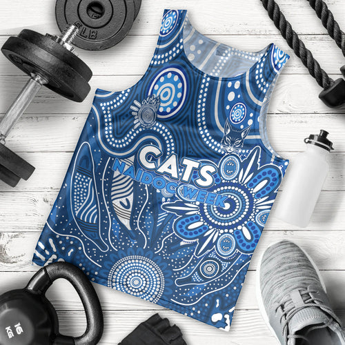 Personalised Cats NAIDOC Week 2024 Men Tank Top Aussie Aboriginal Art