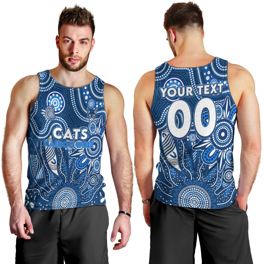 Personalised Cats NAIDOC Week 2024 Men Tank Top Aussie Aboriginal Art