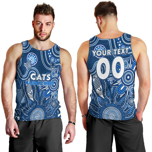 Personalised Cats NAIDOC Week 2024 Men Tank Top Aussie Aboriginal Art