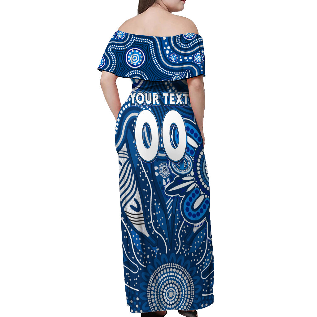 Personalised Cats NAIDOC Week 2024 Off Shoulder Maxi Dress Aussie Aboriginal Art