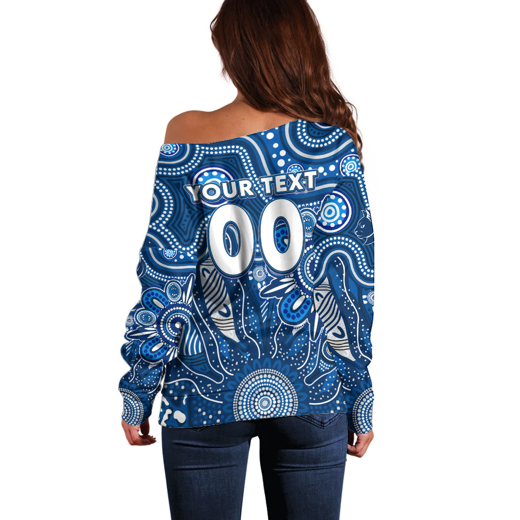 Personalised Cats NAIDOC Week 2024 Off Shoulder Sweater Aussie Aboriginal Art