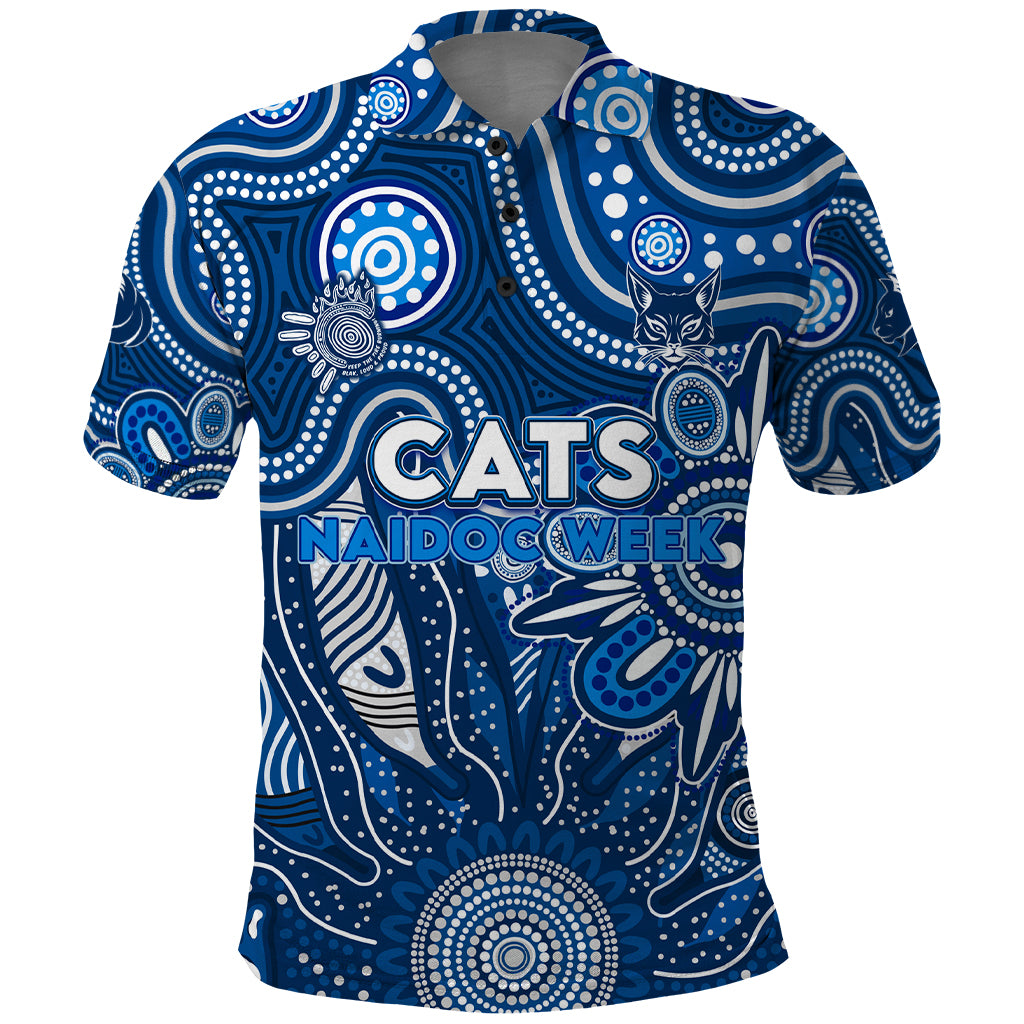 Personalised Cats NAIDOC Week 2024 Polo Shirt Aussie Aboriginal Art