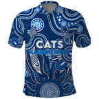 Personalised Cats NAIDOC Week 2024 Polo Shirt Aussie Aboriginal Art