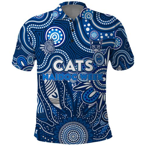 Personalised Cats NAIDOC Week 2024 Polo Shirt Aussie Aboriginal Art
