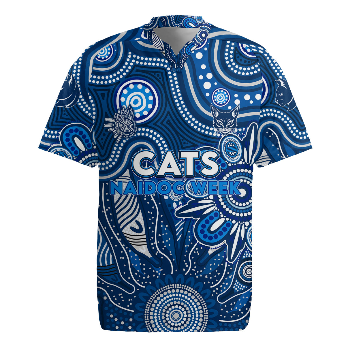 Personalised Cats NAIDOC Week 2024 Rugby Jersey Aussie Aboriginal Art