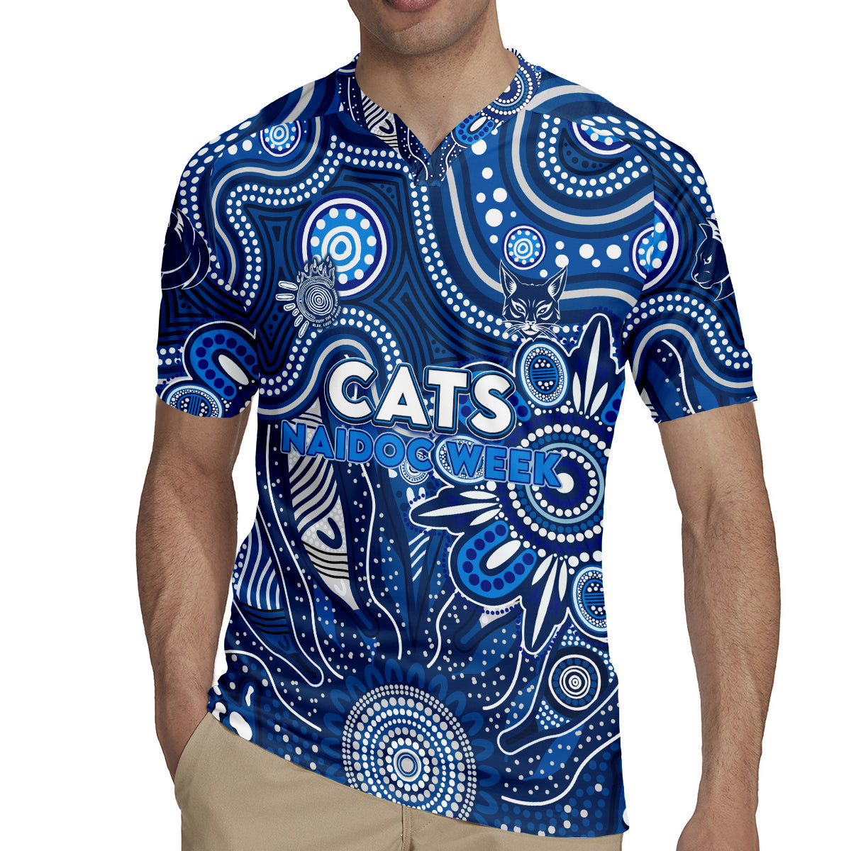 Personalised Cats NAIDOC Week 2024 Rugby Jersey Aussie Aboriginal Art