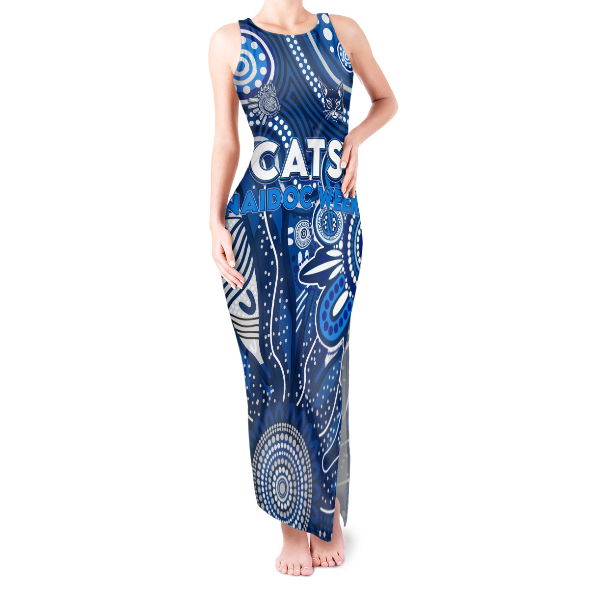 Personalised Cats NAIDOC Week 2024 Tank Maxi Dress Aussie Aboriginal Art