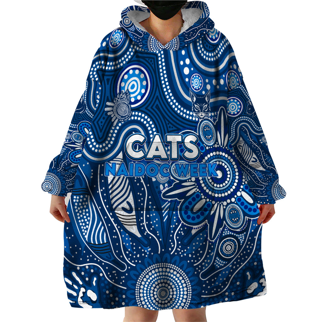 Personalised Cats NAIDOC Week 2024 Wearable Blanket Hoodie Aussie Aboriginal Art