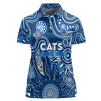 Personalised Cats NAIDOC Week 2024 Women Polo Shirt Aussie Aboriginal Art
