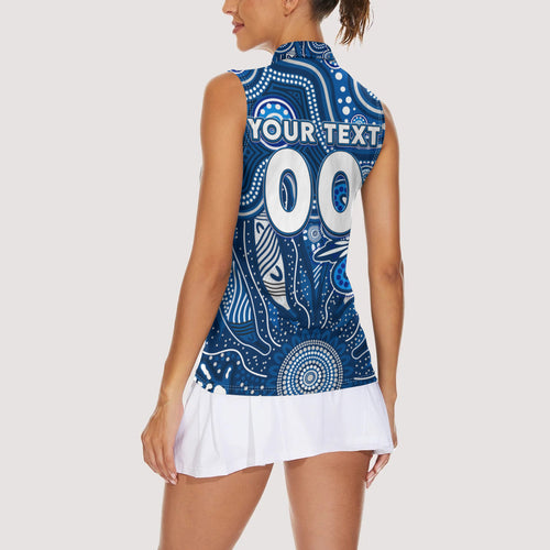 Personalised Cats NAIDOC Week 2024 Women Sleeveless Polo Shirt Aussie Aboriginal Art