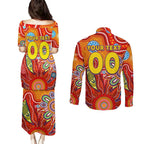 Personalised Sunnies NAIDOC Week 2024 Couples Matching Puletasi and Long Sleeve Button Shirt Aussie Aboriginal Art