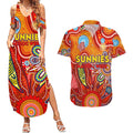 Personalised Sunnies NAIDOC Week 2024 Couples Matching Summer Maxi Dress and Hawaiian Shirt Aussie Aboriginal Art