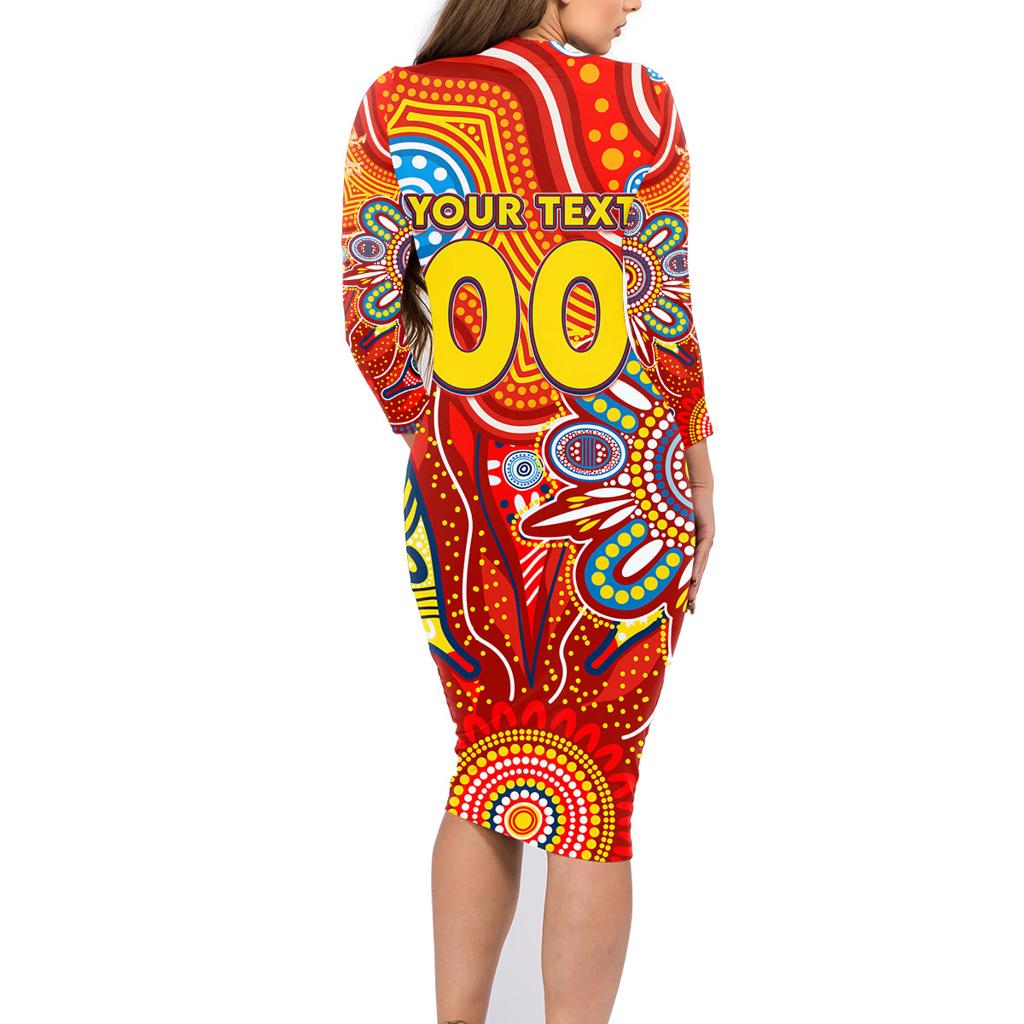 Personalised Sunnies NAIDOC Week 2024 Family Matching Long Sleeve Bodycon Dress and Hawaiian Shirt Aussie Aboriginal Art