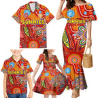 Personalised Sunnies NAIDOC Week 2024 Family Matching Mermaid Dress and Hawaiian Shirt Aussie Aboriginal Art