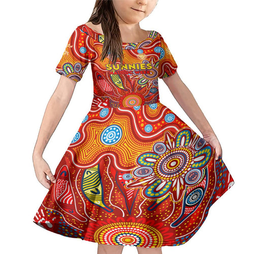 Personalised Sunnies NAIDOC Week 2024 Family Matching Mermaid Dress and Hawaiian Shirt Aussie Aboriginal Art