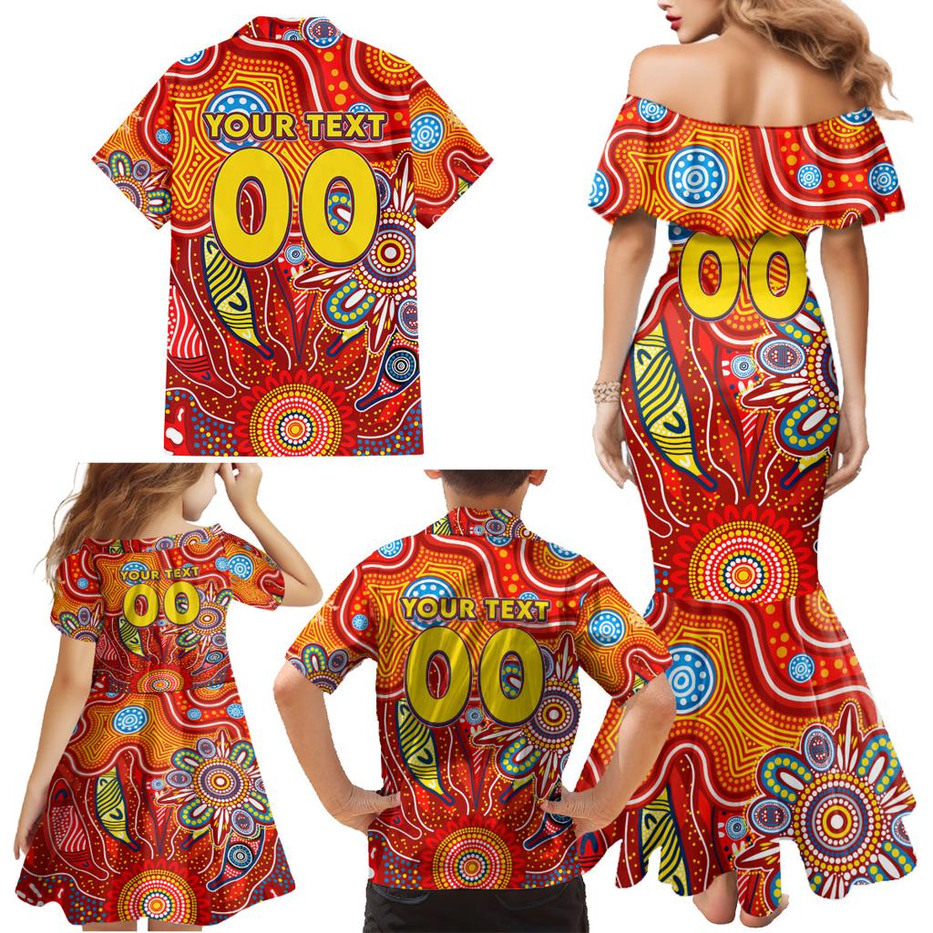 Personalised Sunnies NAIDOC Week 2024 Family Matching Mermaid Dress and Hawaiian Shirt Aussie Aboriginal Art