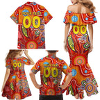 Personalised Sunnies NAIDOC Week 2024 Family Matching Mermaid Dress and Hawaiian Shirt Aussie Aboriginal Art