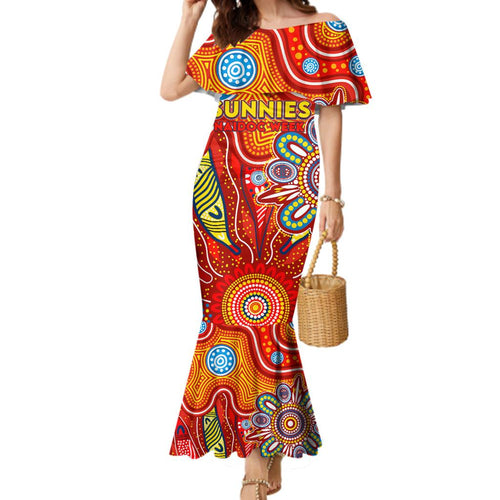 Personalised Sunnies NAIDOC Week 2024 Family Matching Mermaid Dress and Hawaiian Shirt Aussie Aboriginal Art