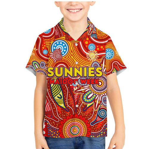Personalised Sunnies NAIDOC Week 2024 Family Matching Mermaid Dress and Hawaiian Shirt Aussie Aboriginal Art