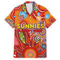 Personalised Sunnies NAIDOC Week 2024 Family Matching Off Shoulder Maxi Dress and Hawaiian Shirt Aussie Aboriginal Art