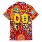 Personalised Sunnies NAIDOC Week 2024 Family Matching Off Shoulder Maxi Dress and Hawaiian Shirt Aussie Aboriginal Art