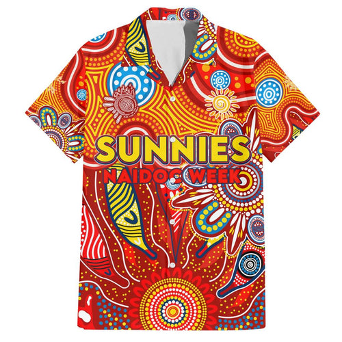 Personalised Sunnies NAIDOC Week 2024 Family Matching Short Sleeve Bodycon Dress and Hawaiian Shirt Aussie Aboriginal Art