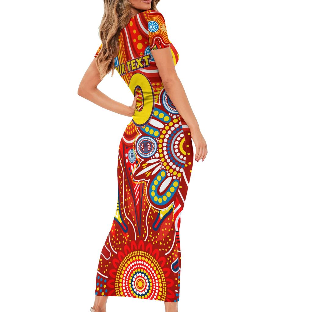 Personalised Sunnies NAIDOC Week 2024 Family Matching Short Sleeve Bodycon Dress and Hawaiian Shirt Aussie Aboriginal Art
