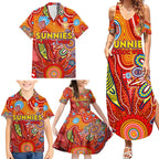 Personalised Sunnies NAIDOC Week 2024 Family Matching Summer Maxi Dress and Hawaiian Shirt Aussie Aboriginal Art