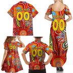 Personalised Sunnies NAIDOC Week 2024 Family Matching Summer Maxi Dress and Hawaiian Shirt Aussie Aboriginal Art