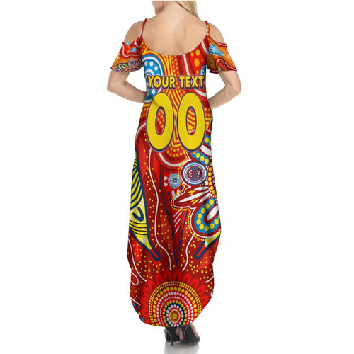 Personalised Sunnies NAIDOC Week 2024 Family Matching Summer Maxi Dress and Hawaiian Shirt Aussie Aboriginal Art