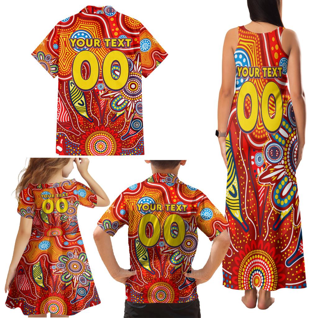 Personalised Sunnies NAIDOC Week 2024 Family Matching Tank Maxi Dress and Hawaiian Shirt Aussie Aboriginal Art