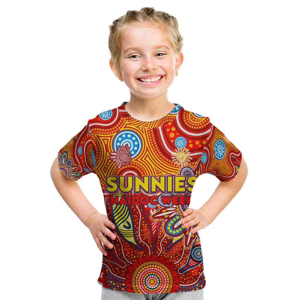Personalised Sunnies NAIDOC Week 2024 Kid T Shirt Aussie Aboriginal Art