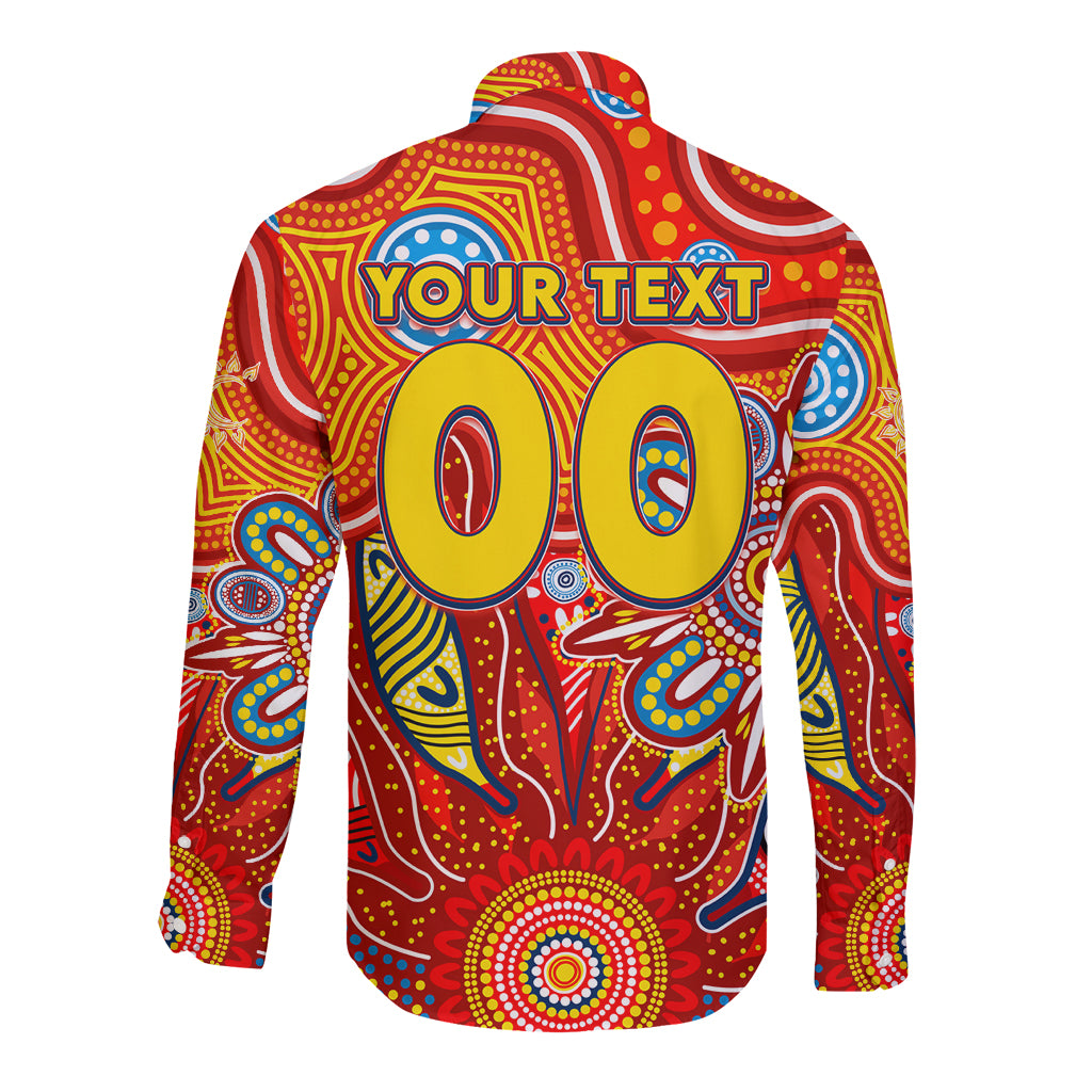 Personalised Sunnies NAIDOC Week 2024 Long Sleeve Button Shirt Aussie Aboriginal Art