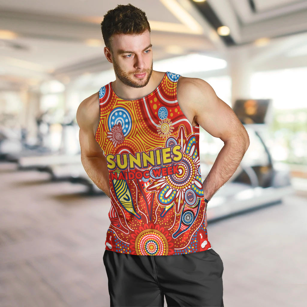 Personalised Sunnies NAIDOC Week 2024 Men Tank Top Aussie Aboriginal Art