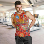Personalised Sunnies NAIDOC Week 2024 Men Tank Top Aussie Aboriginal Art