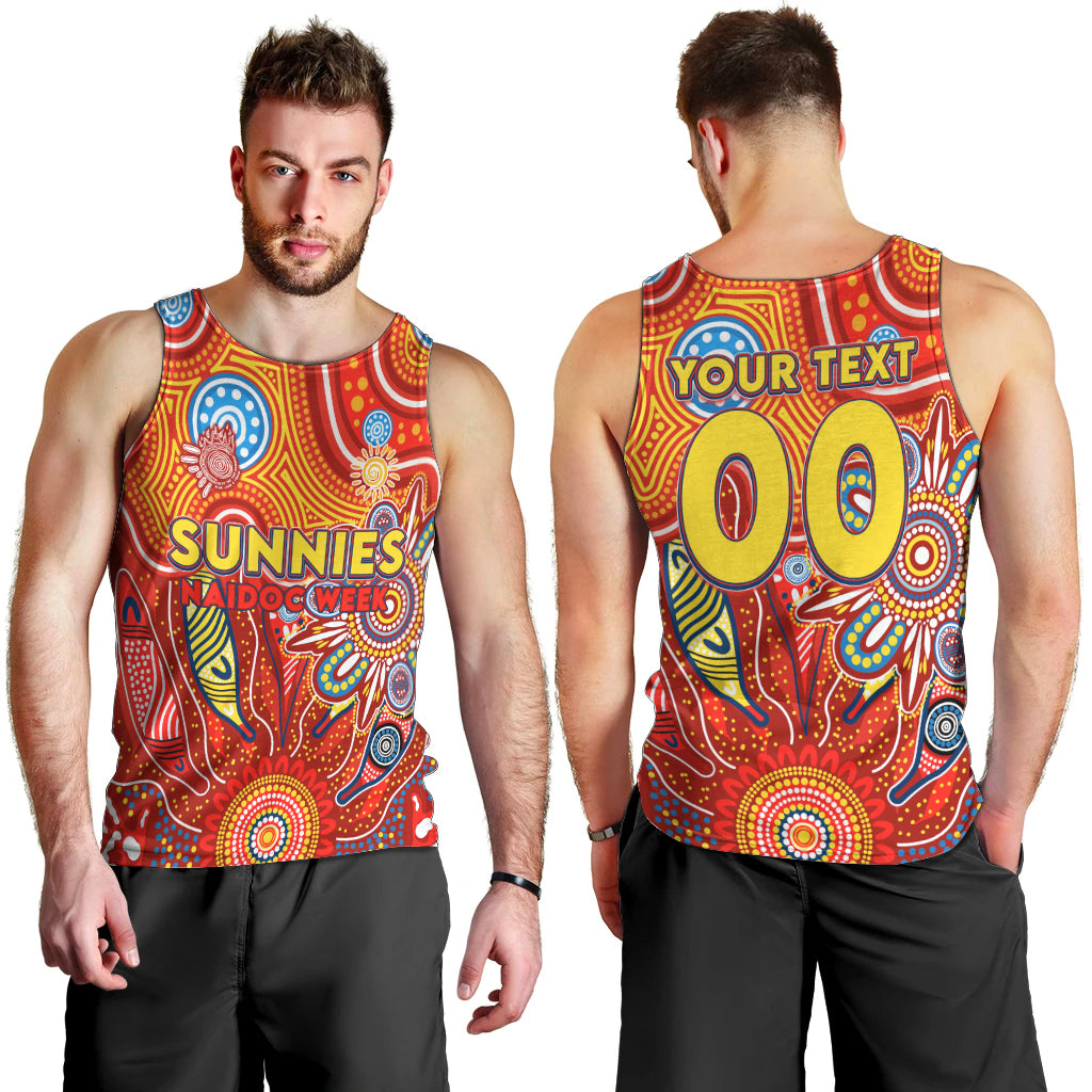 Personalised Sunnies NAIDOC Week 2024 Men Tank Top Aussie Aboriginal Art
