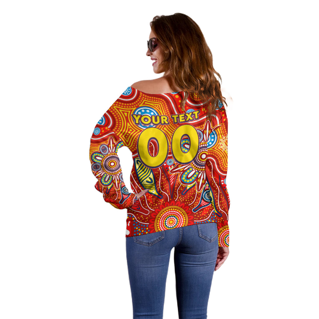Personalised Sunnies NAIDOC Week 2024 Off Shoulder Sweater Aussie Aboriginal Art