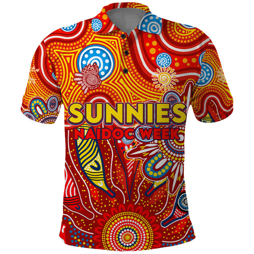 Personalised Sunnies NAIDOC Week 2024 Polo Shirt Aussie Aboriginal Art